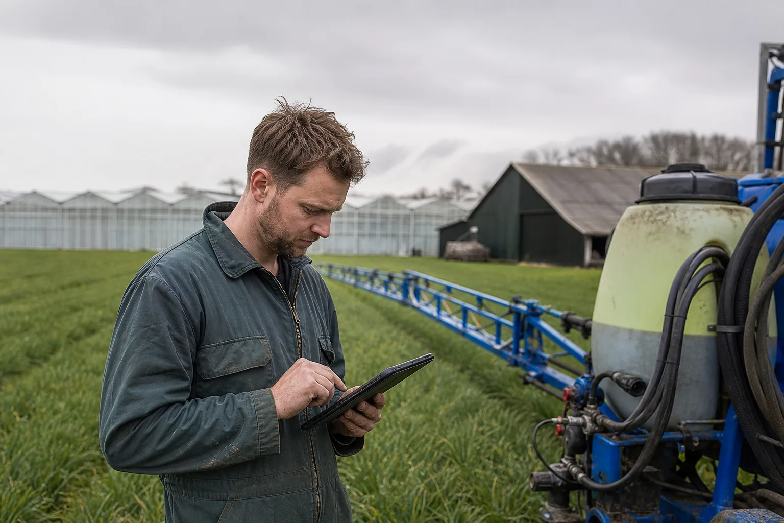 Werk op een Nederlands agrarisch bedrijf. Beeld bij het artikel: Hoeveel tijd en geld kost je spuitregistratie eigenlijk per hectare per seizoen?