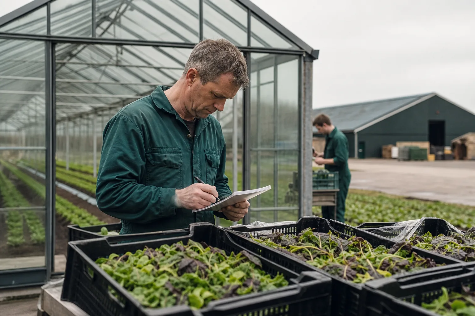 Werk op een Nederlands agrarisch bedrijf. Beeld bij het artikel: Is je spuitschrift of spreadsheet nog genoeg of heb je een app nodig?